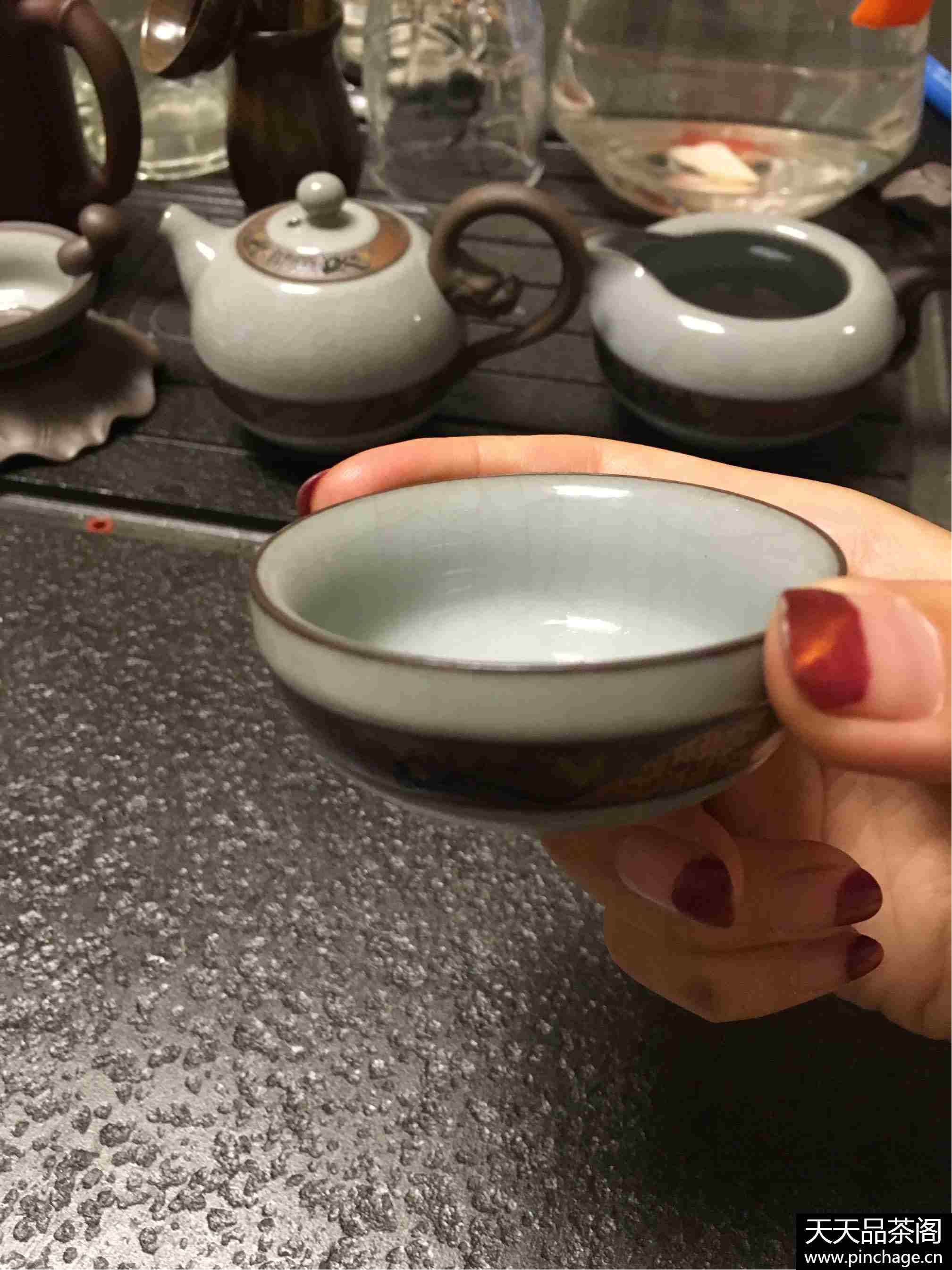 中式家用哥窑茶具套装