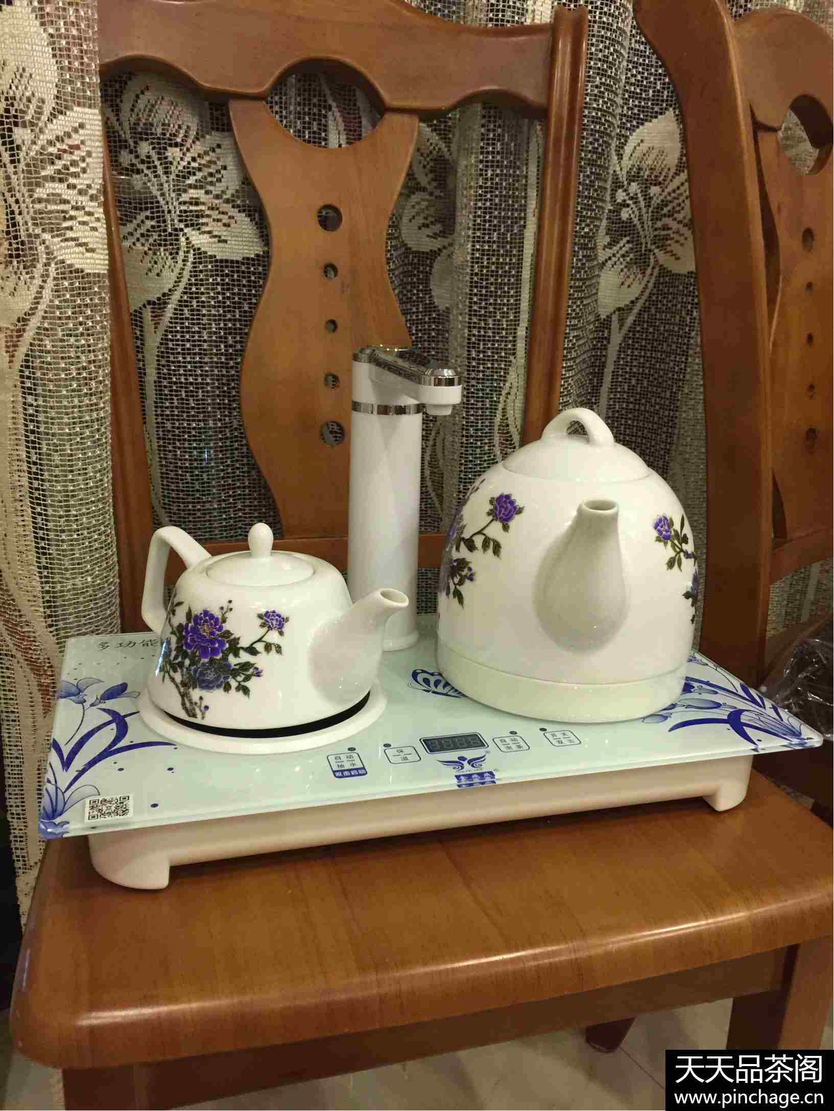 陶瓷自动上水电热水壶茶具 套装