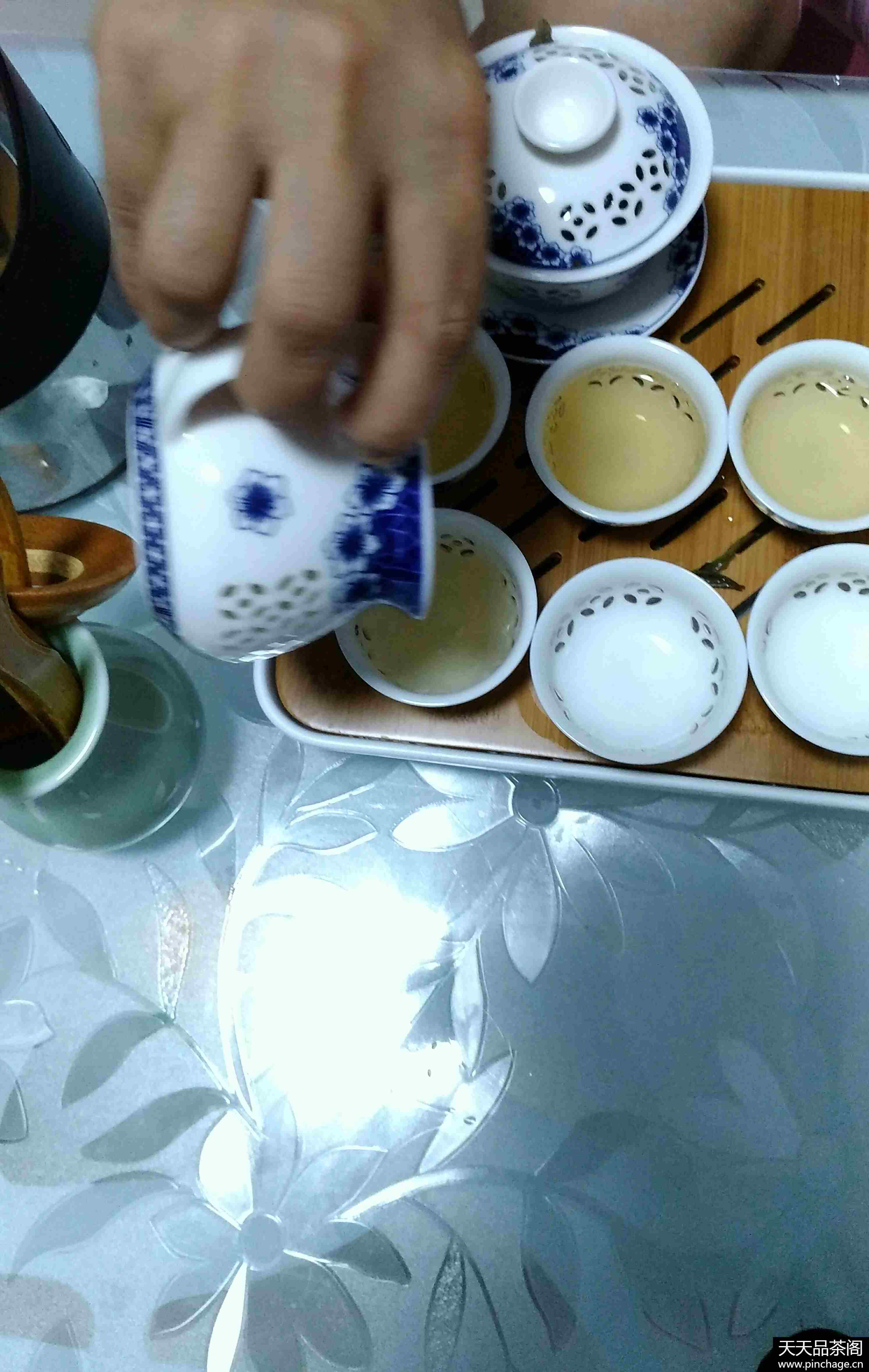 青花瓷玲珑功夫茶具