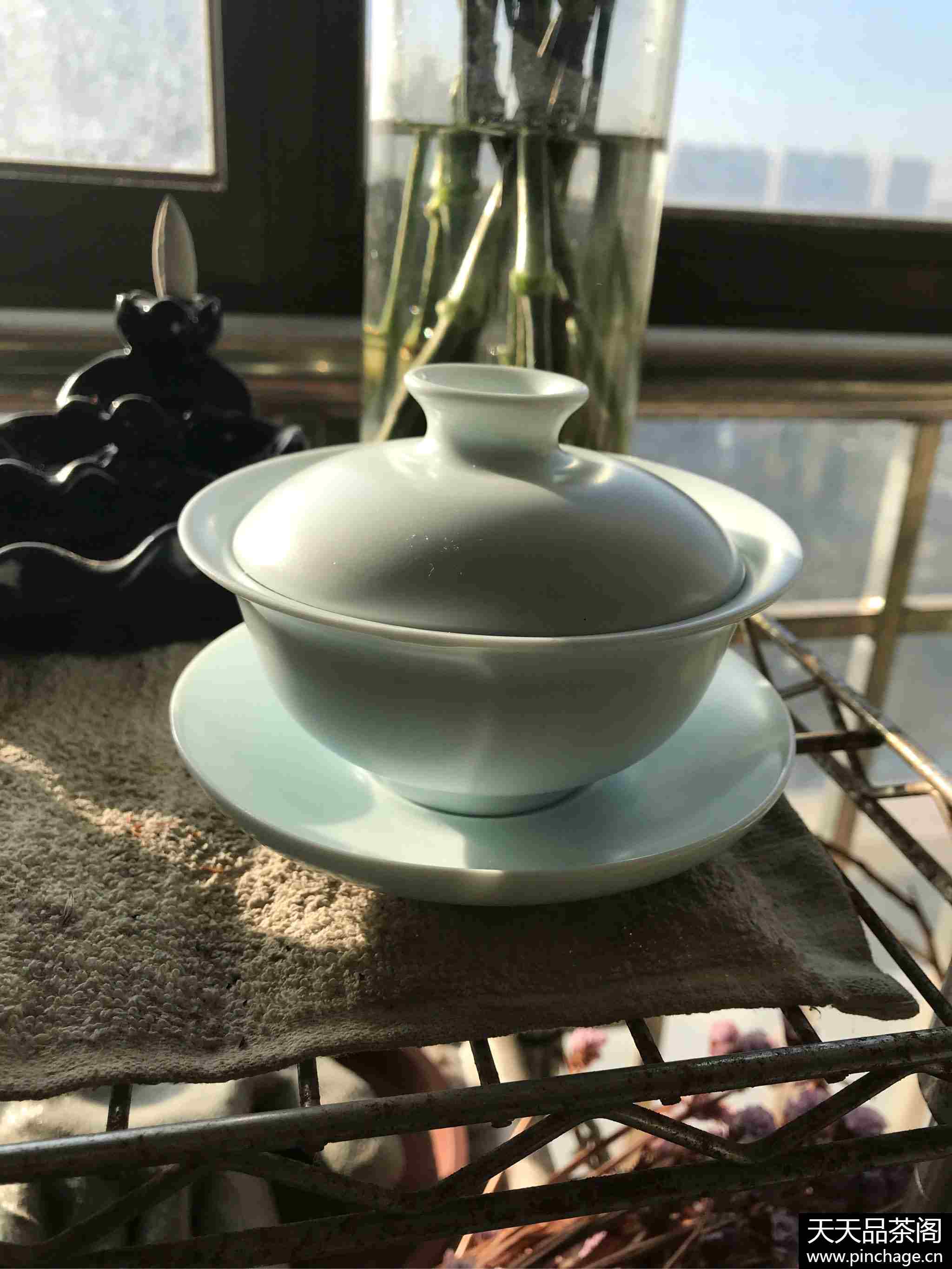 青白瓷茶具茶器三才杯盖碗